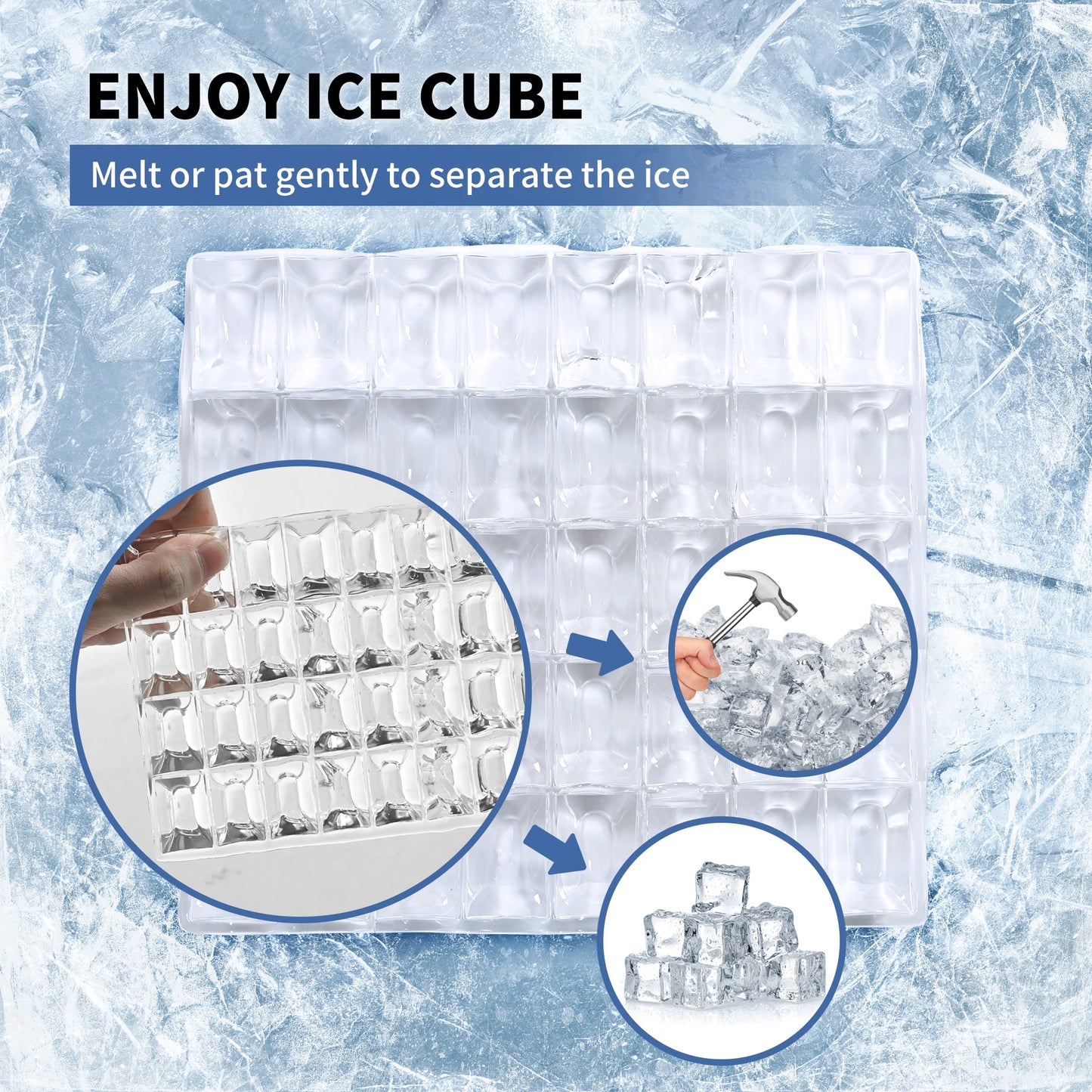 SIMZLIFE Ice Cube Maker Machine with External Water Tank 34Lbs, 16Pcs Ready in 13 Mins Auto-Cleaning for Home Kitchen Office Bar - Cooky Kitchenware