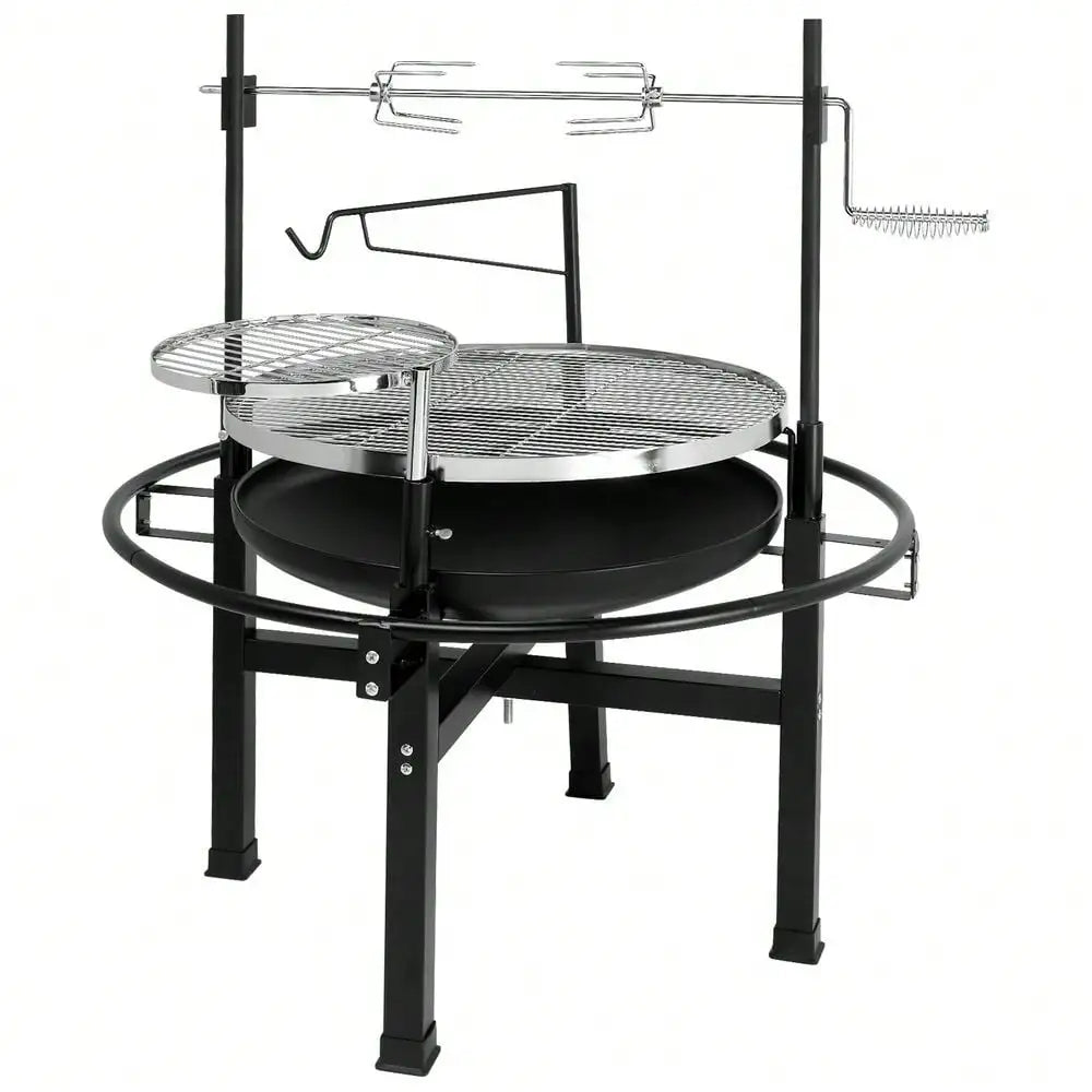 Heavy Duty Cast Iron Charcoal Grill Tabletop BBQ Stove for Camping and Picnics - Cooky Kitchenware