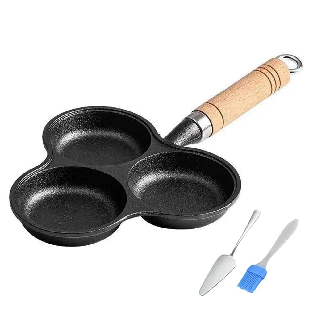 2-4 Holes Frying Pot Pan Thickened Omelet Pan Non-stick Egg Pancake Steak Pan Cooking Egg Ham Pans Breakfast Maker Cookware Pan - Cooky Kitchenware