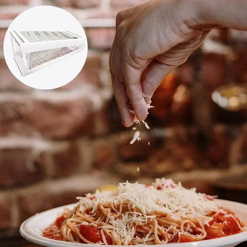 1pc, Cheese Grater, Stainless Steel Cheese Grater With Container, Double-Sided Blades For Vegetables, Carrot, Cucumber Slicer Cu - Cooky Kitchenware