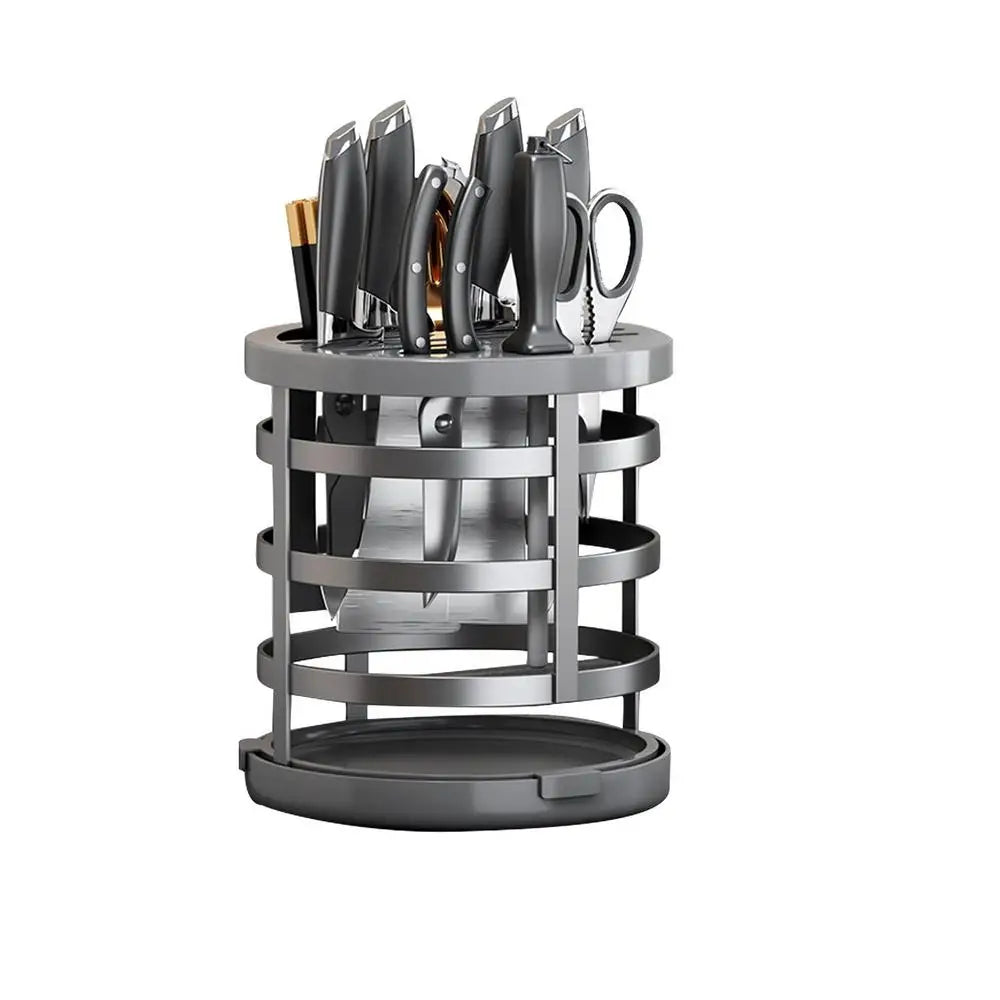 Rotatable Cutter Organizer Stand Rotatable Stand Block For Spoons Portable And Waterproof Rotating Utensil Home Cutter Holder - Cooky Kitchenware