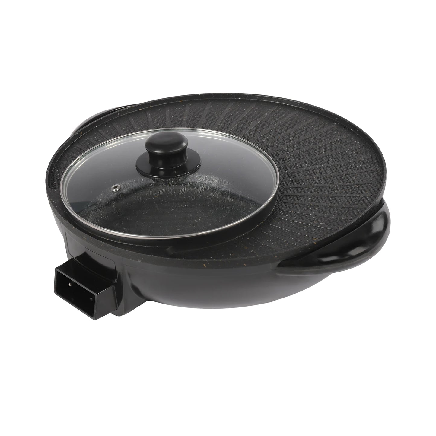 Circular Edition Hotpot Grill Combo Indoor BBQ Electric Hot Pot with Divider Portable Smokeless Grill - Cooky Kitchenware