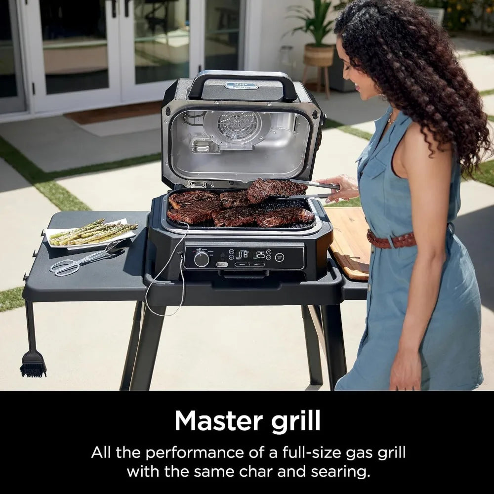 Woodfire ProXL Outdoor Grill and Smoker 4-in-1 Master BBQ Grill with Thermometer Portable Electric Air Fryer Bake - Cooky Kitchenware