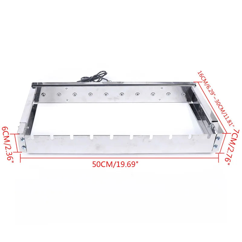 Camping Barbecue Stainless Steel Outdoors Electric Rotisserie Grill Rack Skewers Automatic Flipping Rotating Cookware BBQ - Cooky Kitchenware
