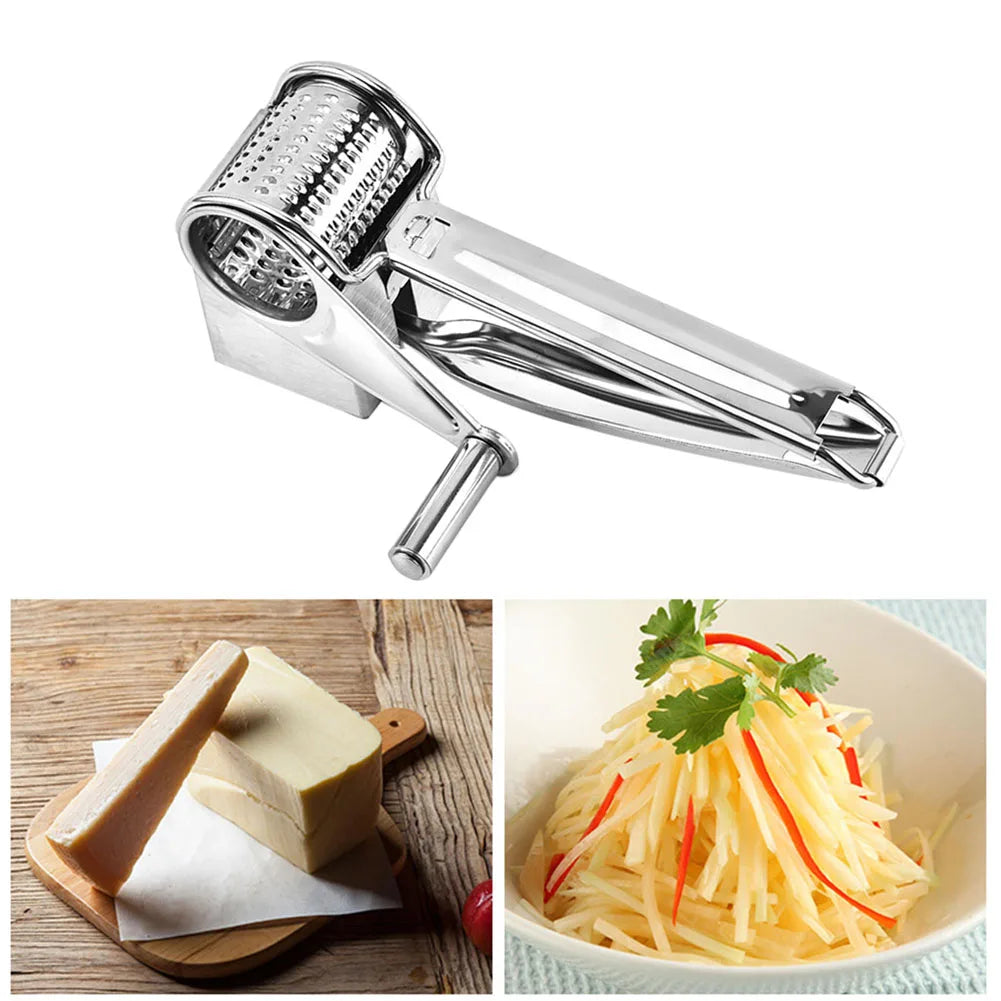 Kitchen Chocolates Shredder Stainless Steel Drum Hand-Cranked Cheese Grater Rotary Ginger Chocolate Cutter Planer - Cooky Kitchenware