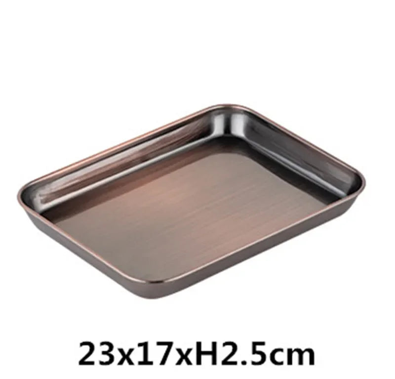 Gold plate rose golden 304 stainless steel oven Baking Tray bbq tray with Cool Rack Set Baking Pan sheet Non Toxic Dishwasher - Cooky Kitchenware