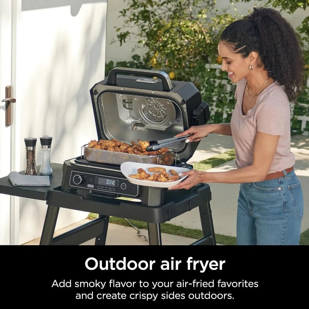 Woodfire ProXL Outdoor Grill and Smoker 4-in-1 Master BBQ Grill with Thermometer Portable Electric Air Fryer Bake - Cooky Kitchenware