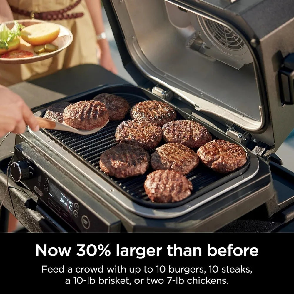 Woodfire ProXL Outdoor Grill and Smoker 4-in-1 Master BBQ Grill with Thermometer Portable Electric Air Fryer Bake - Cooky Kitchenware