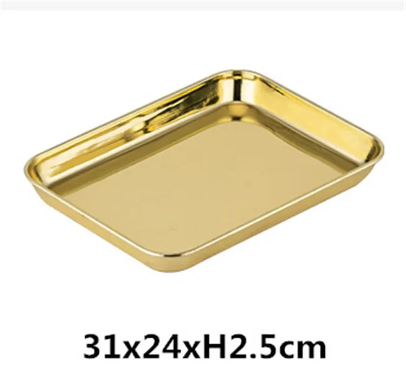 Gold plate rose golden 304 stainless steel oven Baking Tray bbq tray with Cool Rack Set Baking Pan sheet Non Toxic Dishwasher - Cooky Kitchenware