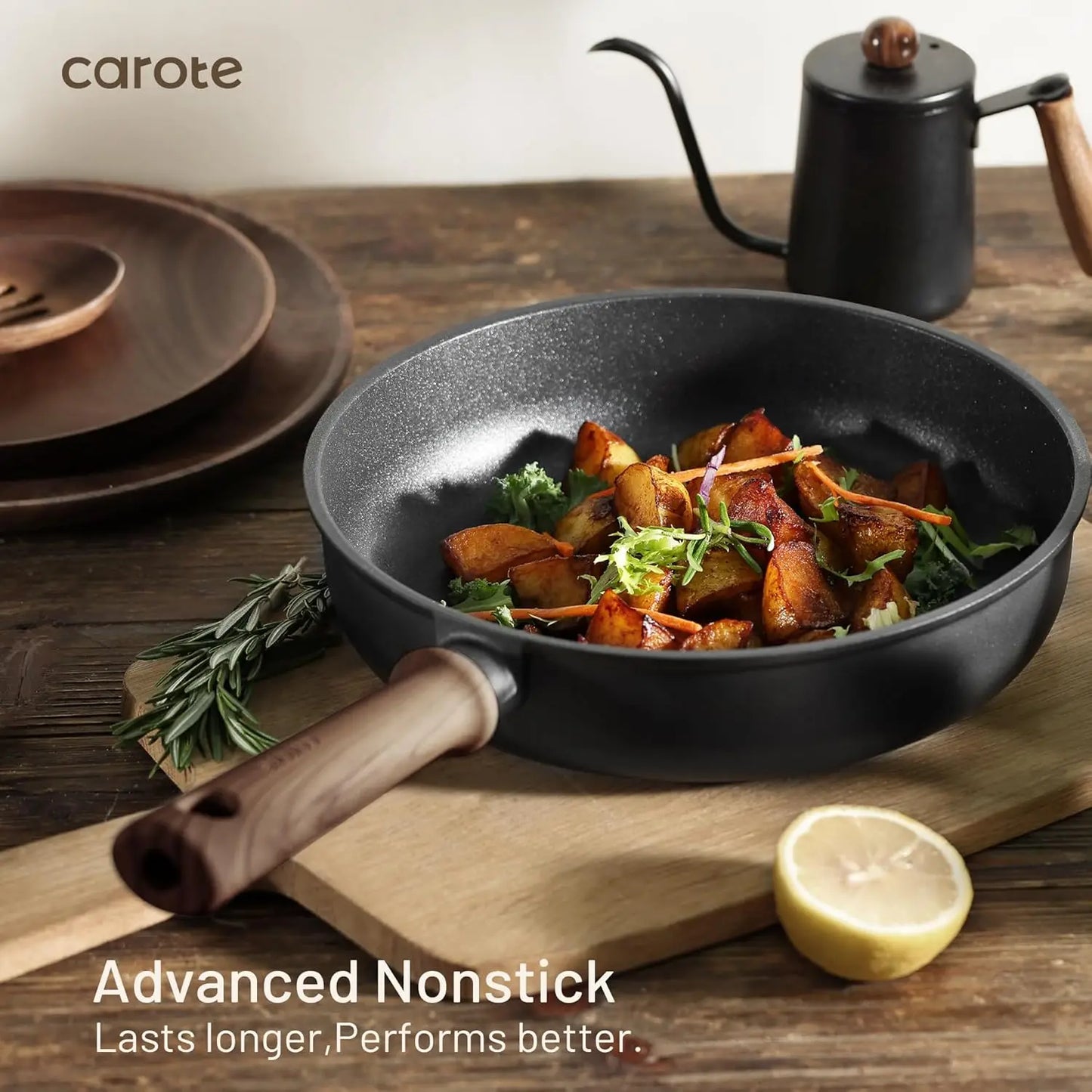 Nonstick Pots and Pans Cookware Set 16 Pieces Kitchen Cooking Set with Frying Pan - Cooky Kitchenware