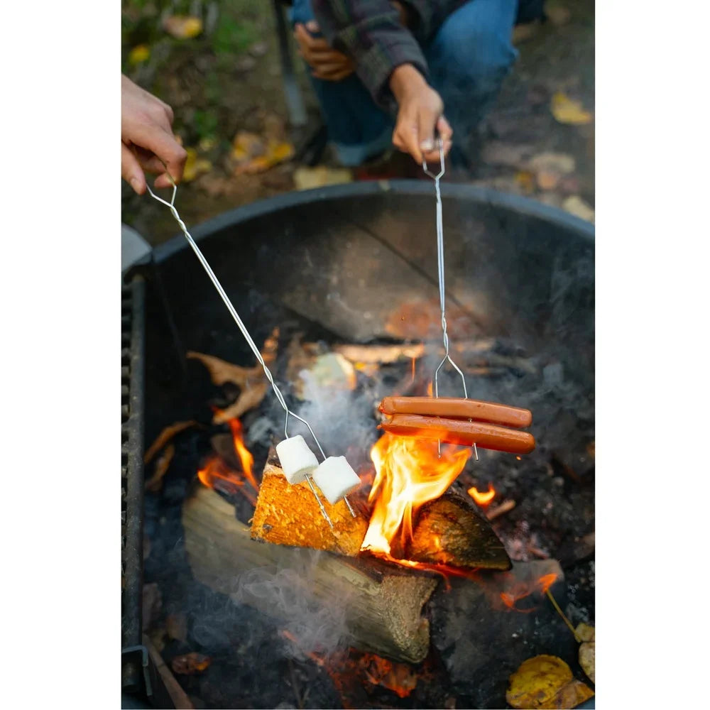 2 Pack Toasting Forks 20 Inch Nickel Plated Skewers