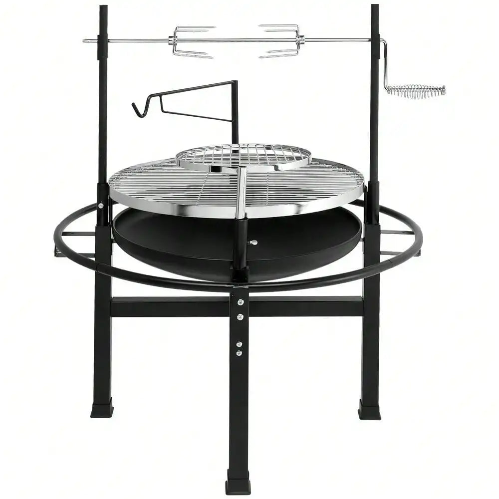Heavy Duty Cast Iron Charcoal Grill Tabletop BBQ Stove for Camping and Picnics - Cooky Kitchenware