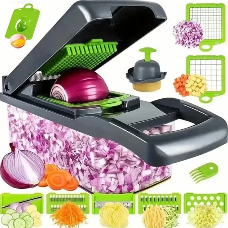 14/16 in 1 Handle Multifunctional Vegetable Chopper Food Grate Food Chopper Vegetable Slicer Dicer Cut Kitchen Items cocina - Cooky Kitchenware
