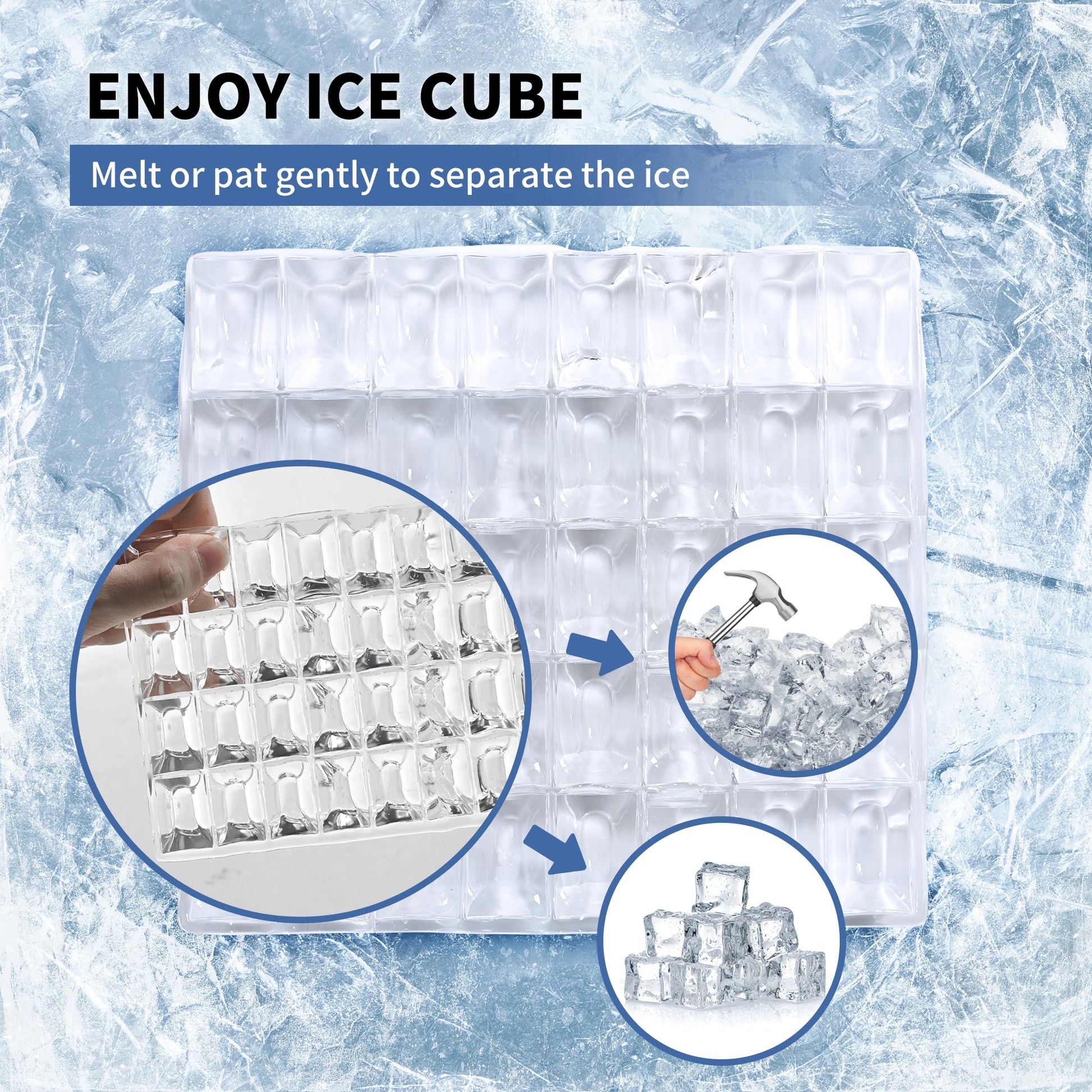 SIMZLIFE Ice Cube Maker Machine with External Water Tank 34Lbs, 16Pcs Ready in 13 Mins Auto-Cleaning for Home Kitchen Office Bar - Cooky Kitchenware