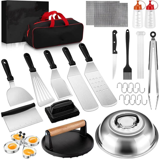 Barbecue Tool Set, Outdoor BBQ Stainless Steel Grill Shovel and Tools Set - Cooky Kitchenware