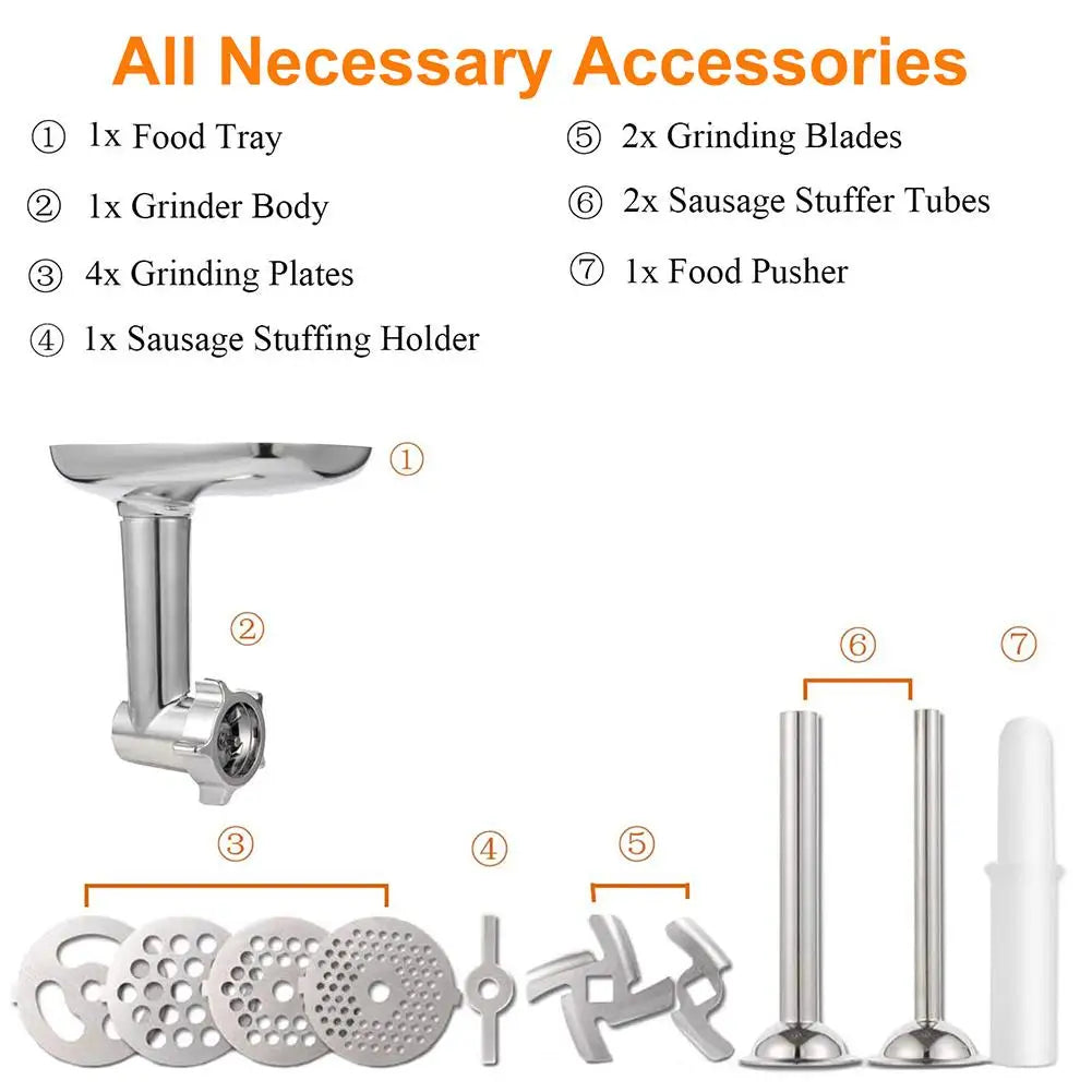 Meat Grinder Attachement Meat Mincer Sausage Stuffer Accessories For KitchenAid Stand Mixers - Cooky Kitchenware