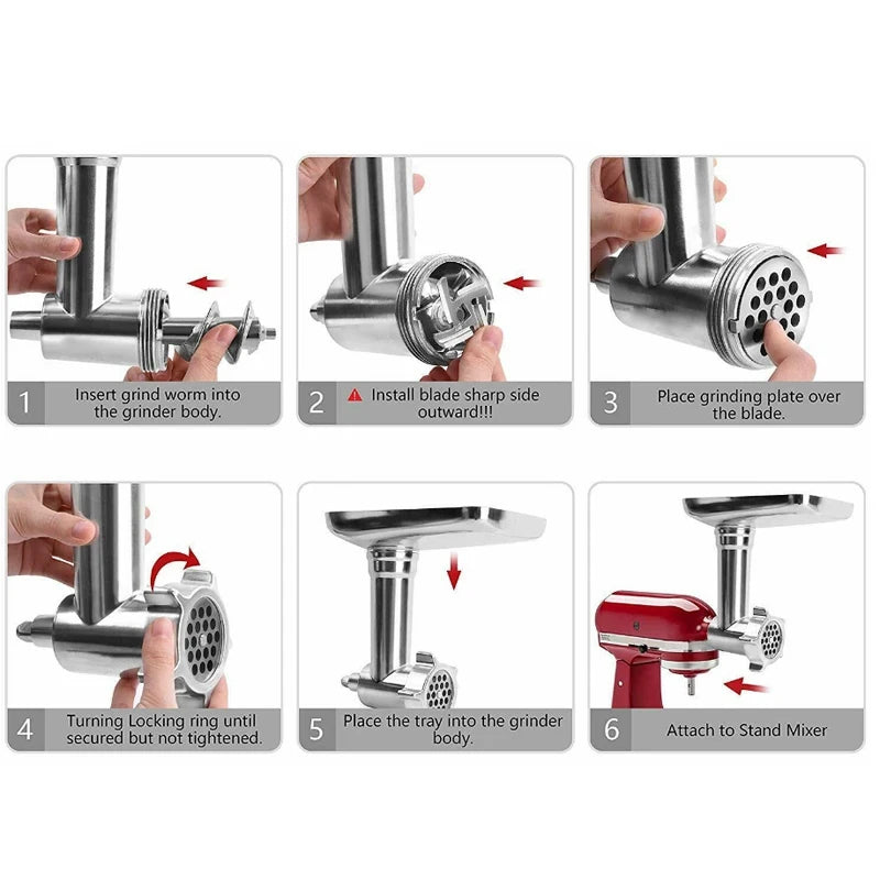 Kitchen Aid Meat Grinder Attachment Metal Meat Mincer for All Kitchenaid and cuisinart Stand Mixer - Cooky Kitchenware