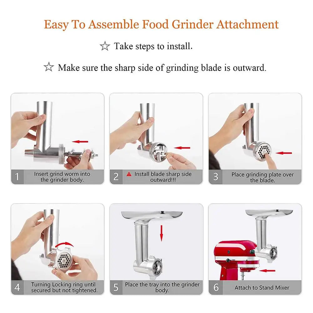 Meat Grinder Attachement Meat Mincer Sausage Stuffer Accessories For KitchenAid Stand Mixers - Cooky Kitchenware