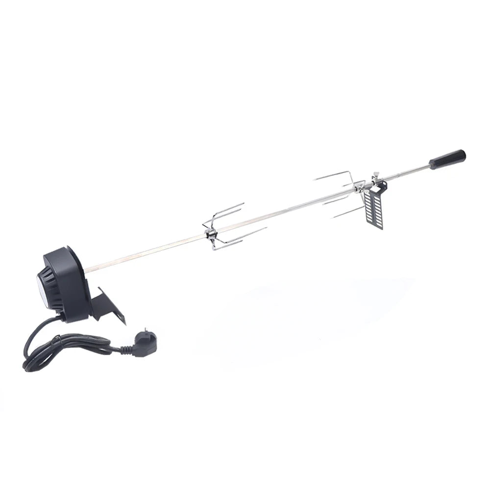 New Electric BBQ Grill Spit Roaster w/ 120 cm long cableRod Outdoor Barbecue Grilling Rotisserie Kit - Cooky Kitchenware