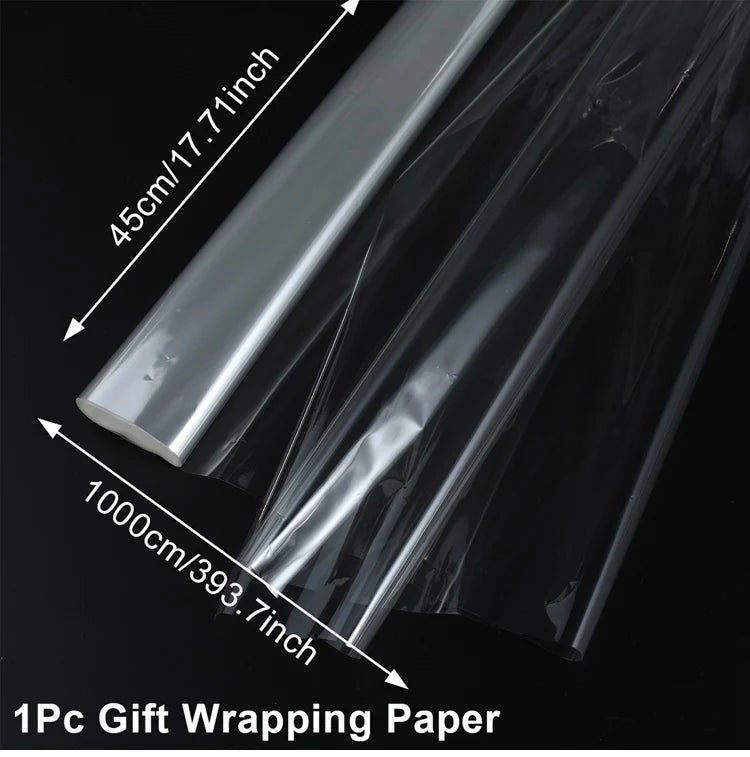 Cellophane Wrap Roll Clear Paper Wrapping Gift Transparent Basket Bags Cello Rolls Flower Baskets Packing Supplies Diy Craft - Cooky Kitchenware
