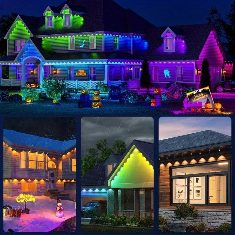 300FT 180LED Permanent Eaves LED Lights Outdoor Waterproof RGB String Lights DIY Scene Christmas Birthday Holiday Party Lighting - Cooky Kitchenware