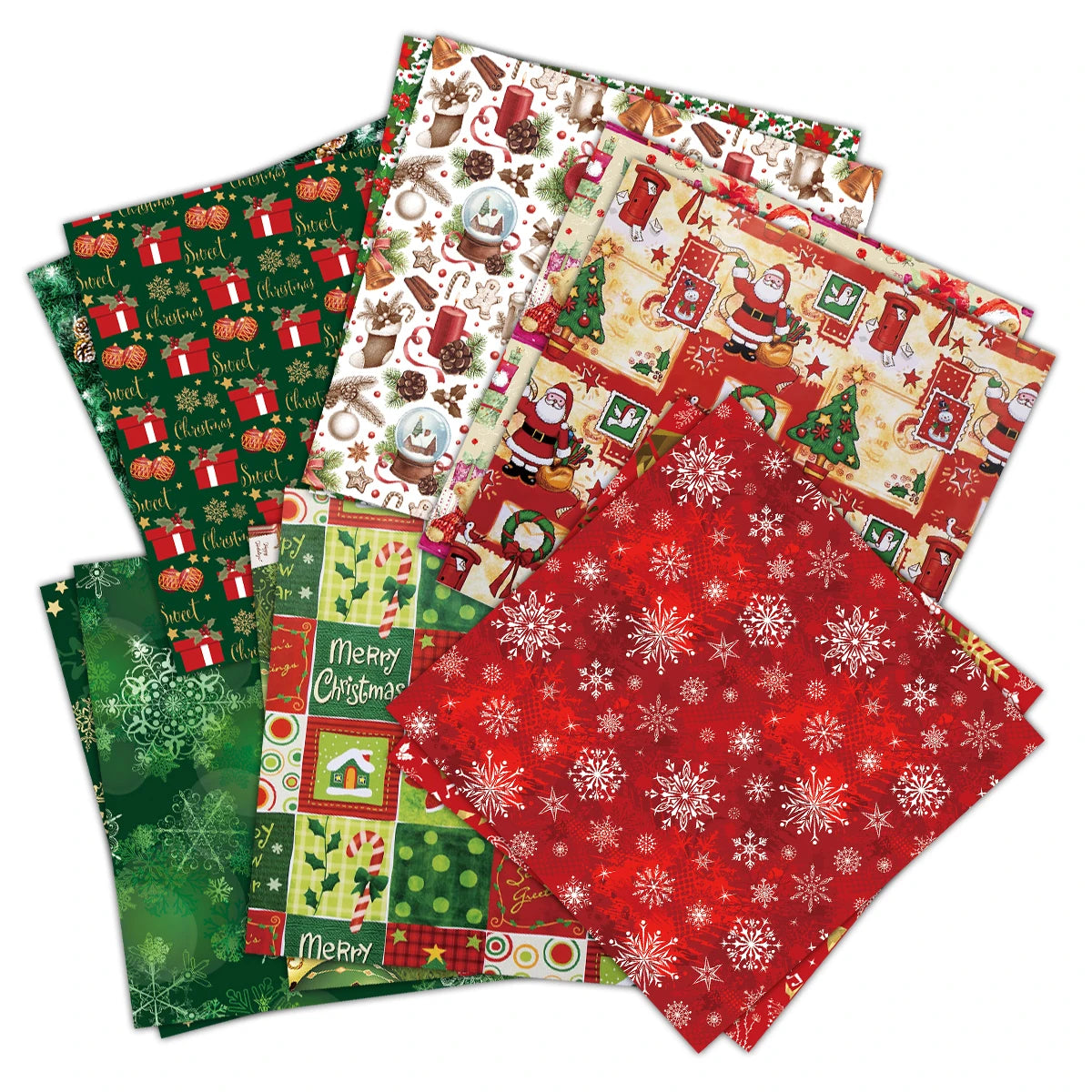 24Sheets Merry Christmas Scrapbook Paper Pad for Journaling DIY Arts,Craft Snowflake,Santa Pattern Christmas Gift Wrapping Paper - Cooky Kitchenware