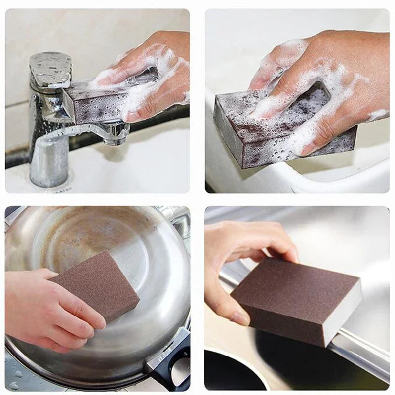 Sponge Magic Eraser descaling emery cleaning brush silicon carbide descaling cleaning brush stove top pot kitchen tools Plunger - Cooky Kitchenware