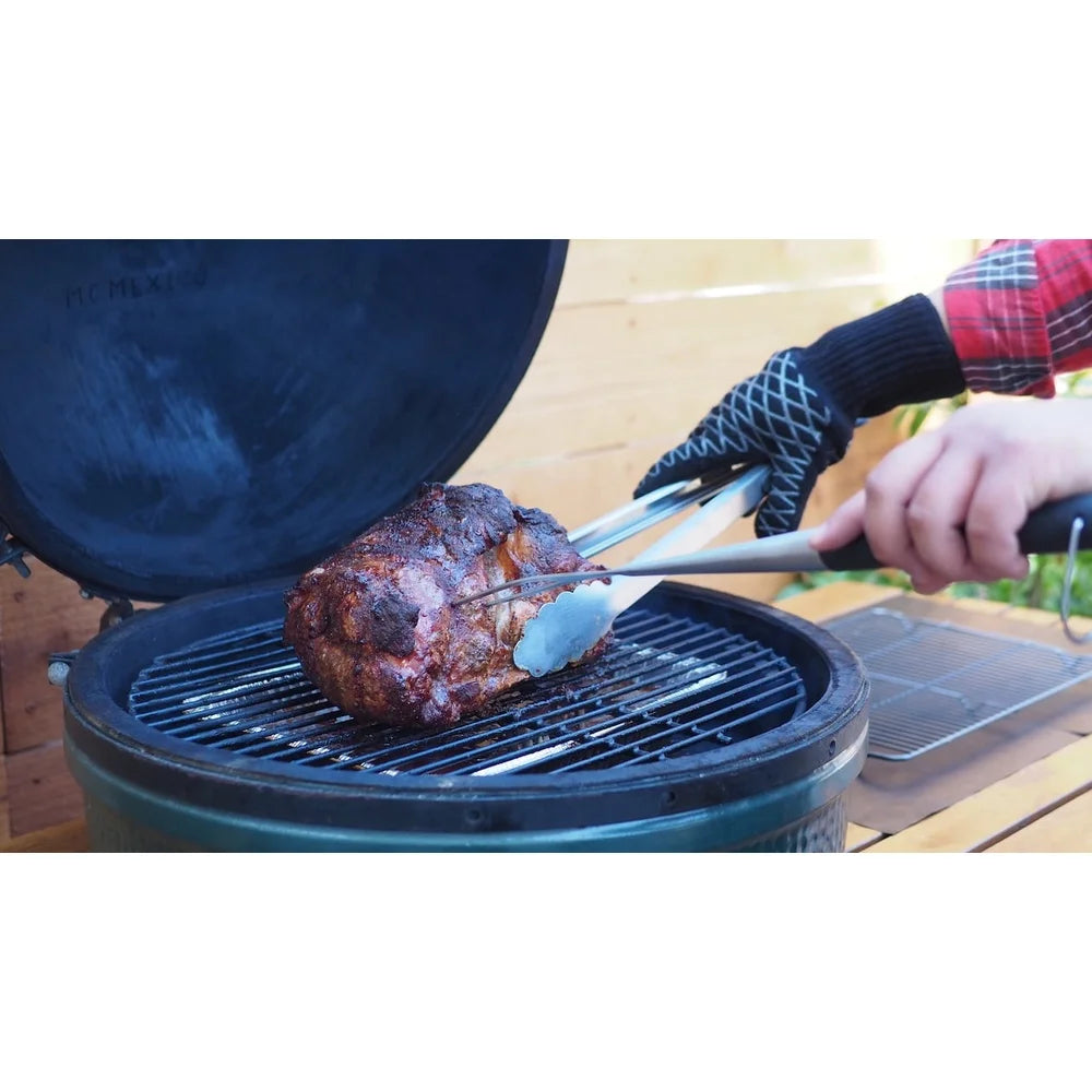 5pc BBQ Grill Tools Set Stainless Steel Spatula Tong Basting Brush Fork Grill Brush Essential Accessories Cookouts - Cooky Kitchenware