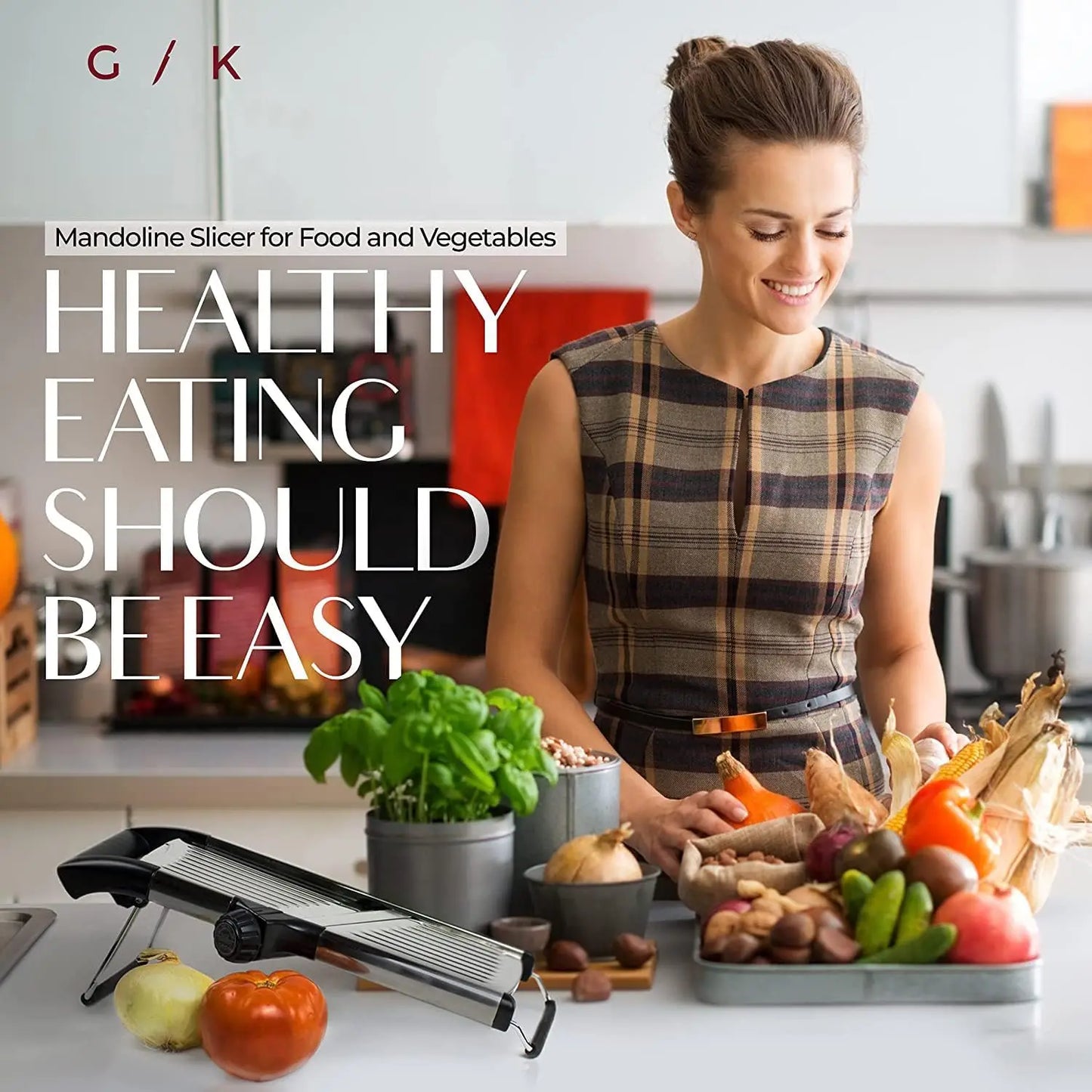 Adjustable Mandoline Slicer Stainless Steel Blades Gloves