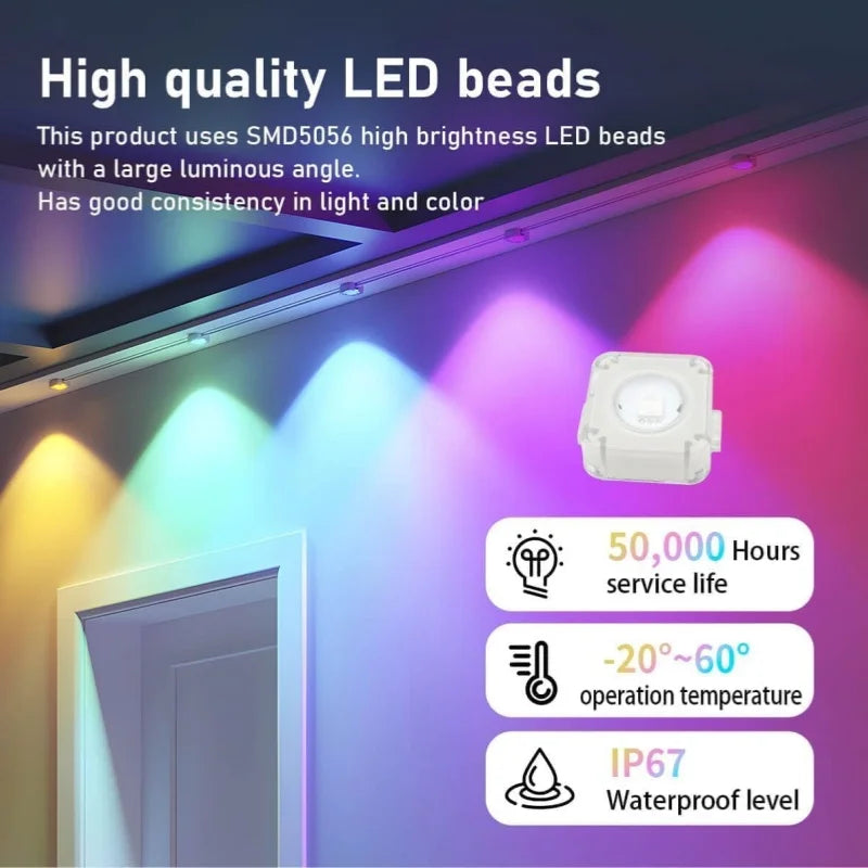 300FT 180LED Permanent Eaves LED Lights Outdoor Waterproof RGB String Lights DIY Scene Christmas Birthday Holiday Party Lighting - Cooky Kitchenware
