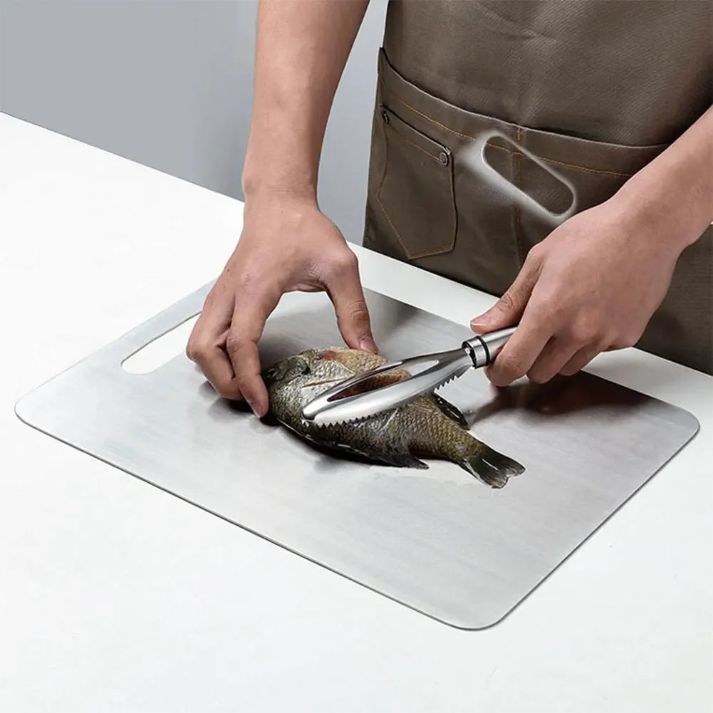 Thickened Stainless Steel Cutting Board Antibacterial and Mildew-proof Household Cutting Board Kitchen Kneading Dough Board - Cooky Kitchenware