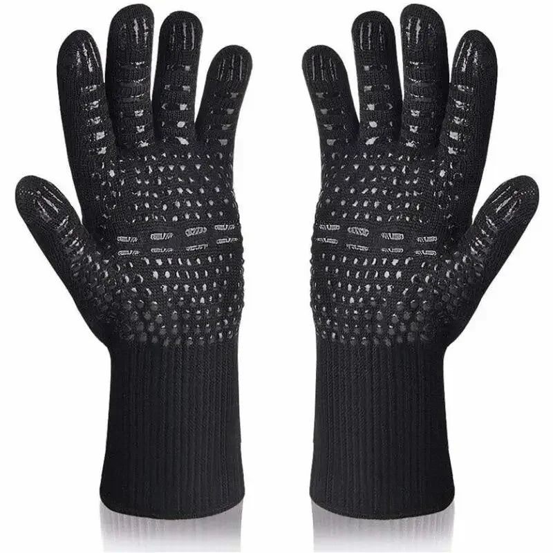 Gloves 1472℉ Heat Resistant Grilling Gloves Silicone Non-Slip Oven Mitts Kitchen Gloves for Barbecue Grilling Cooking Baking - Cooky Kitchenware
