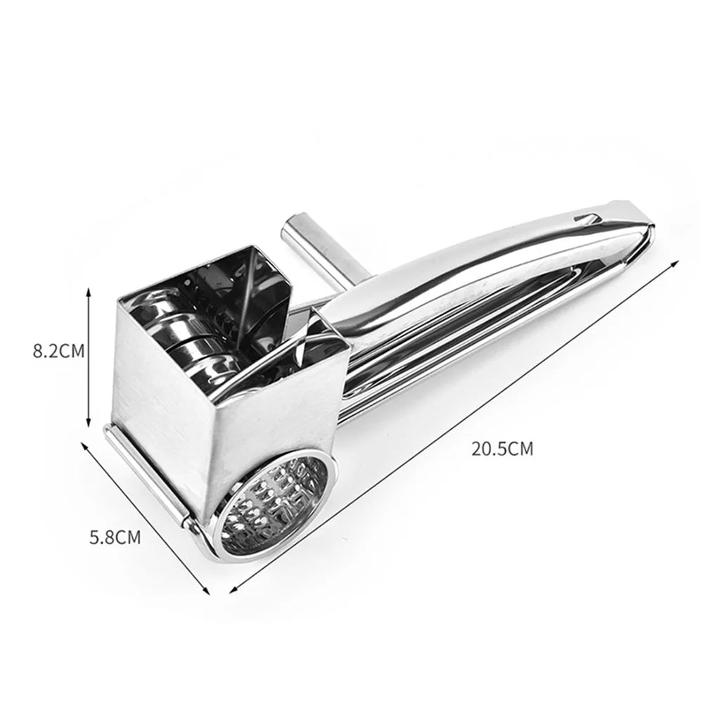 Kitchen Chocolates Shredder Stainless Steel Drum Hand-Cranked Cheese Grater Rotary Ginger Chocolate Cutter Planer - Cooky Kitchenware