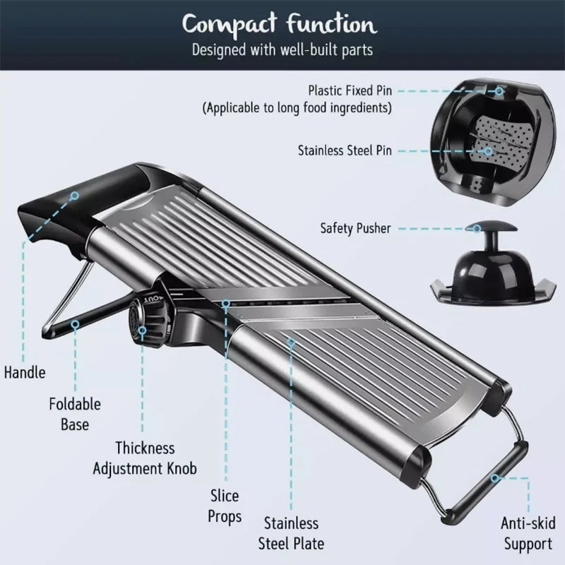 OMESER W1027 Adjustable Slicer Stainless Steel Veggies