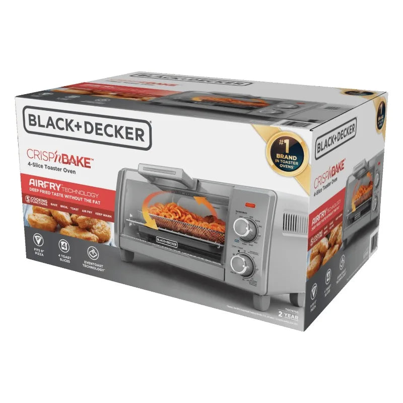BLACK+DECKER 4 Slice Toaster Oven - Silver - TO1700SG - Cooky Kitchenware