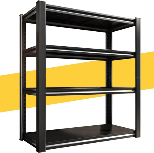40" W Garage Shelving 2000 LBS Storage Shelves 4 Tier Heavy Duty Shelving Adjustable Metal Shelves Warehouse, 40" W x19 D x57 H