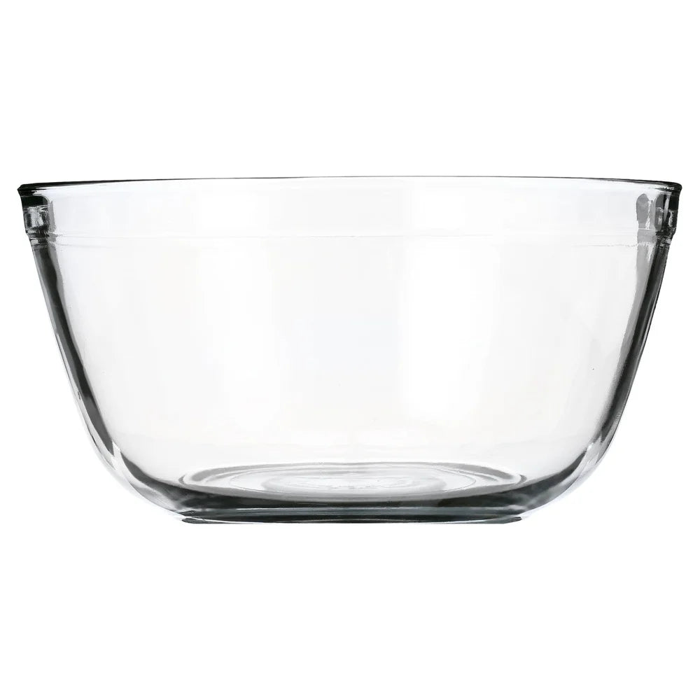 4 Quart Glass Mixing Bowl Extra Durable Shatter Resistant Microwave Safe Nesting Kitchen Prep Storage Bowl Baking Cooking Mixing