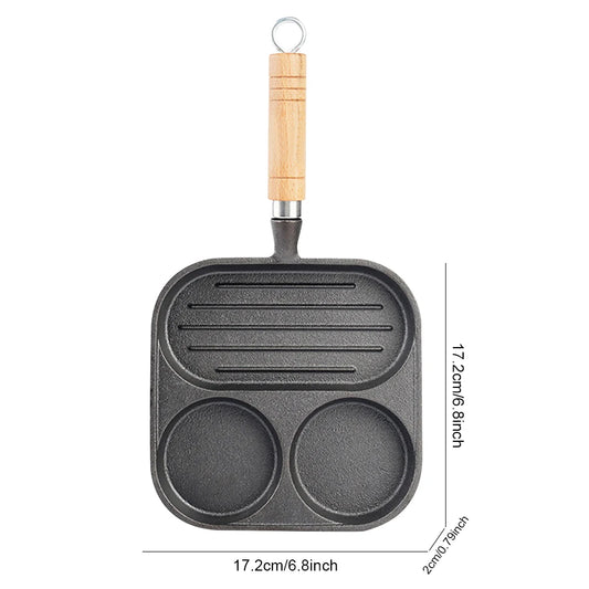 2-4 Holes Frying Pot Pan Thickened Omelet Pan Non-stick Egg Pancake Steak Pan Cooking Egg Ham Pans Breakfast Maker Cookware Pan - Cooky Kitchenware