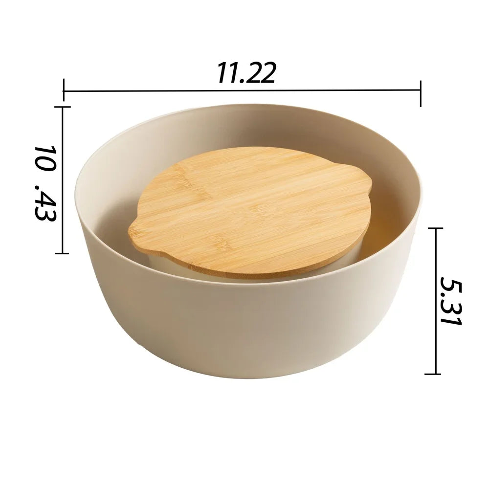 4-Piece Mixing Bowl Set with Lids 11.22"/ L 50% Recycled PP Papyrus Beige