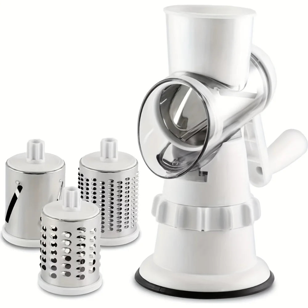 Vegetable Cutter, Rotary Vegetable Slicer, Vegetable Grater, Manual Cheese Grater, Multifunctional Vegetable Cutter, Potato Shre - Cooky Kitchenware