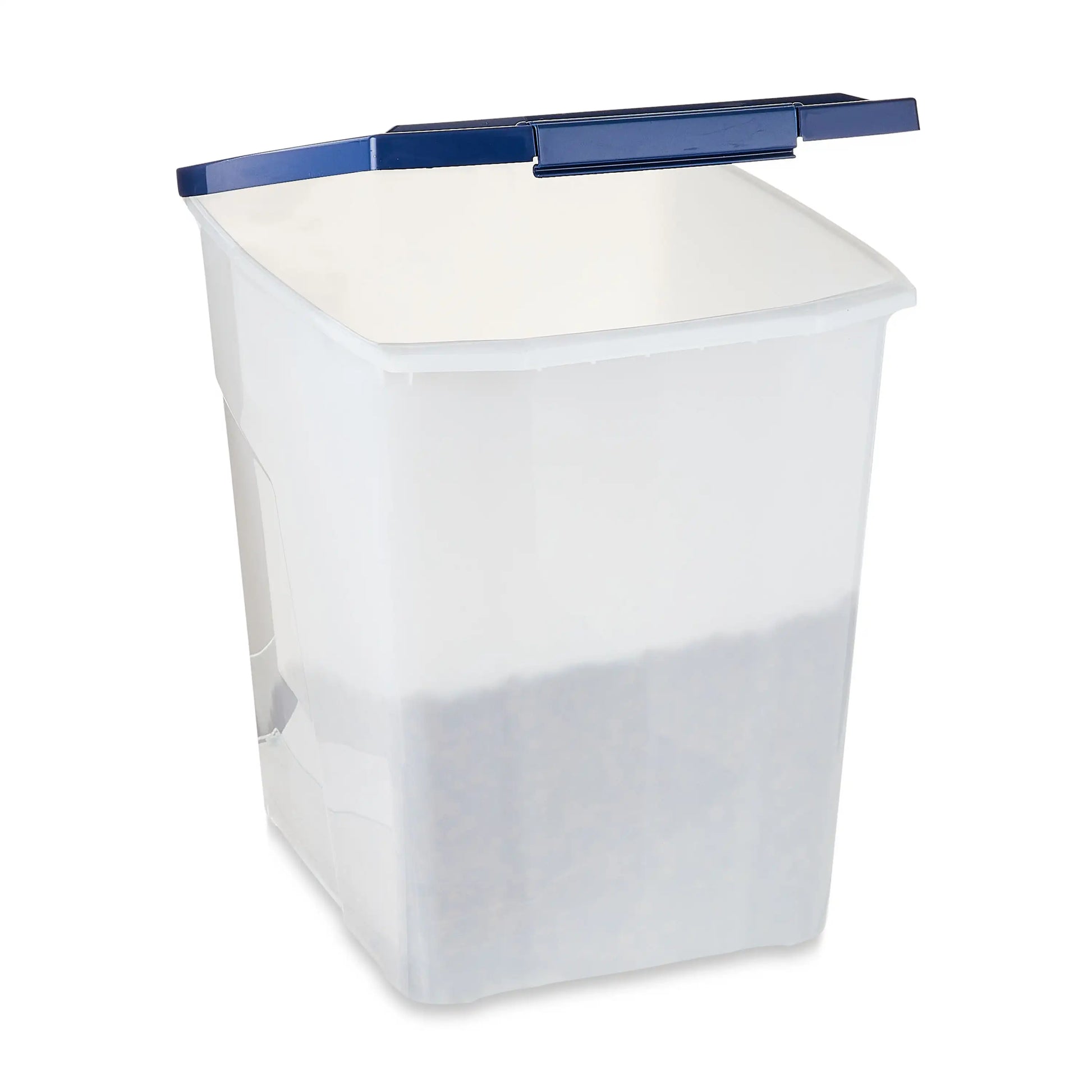 Plastic Pet Food Storage Container with Locking Lid 25 lb Capacity - Cooky Kitchenware