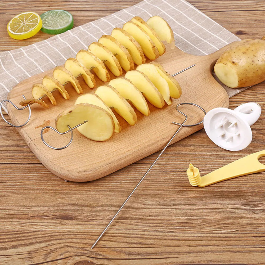 Spiral Potato Cutter With 4 Stainless Sticks Tornado Slicer