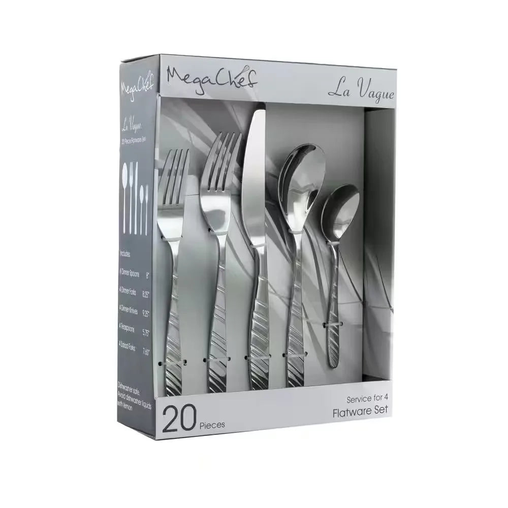 40 Piece Stainless Steel Flatware Set Premium Rust Resistant