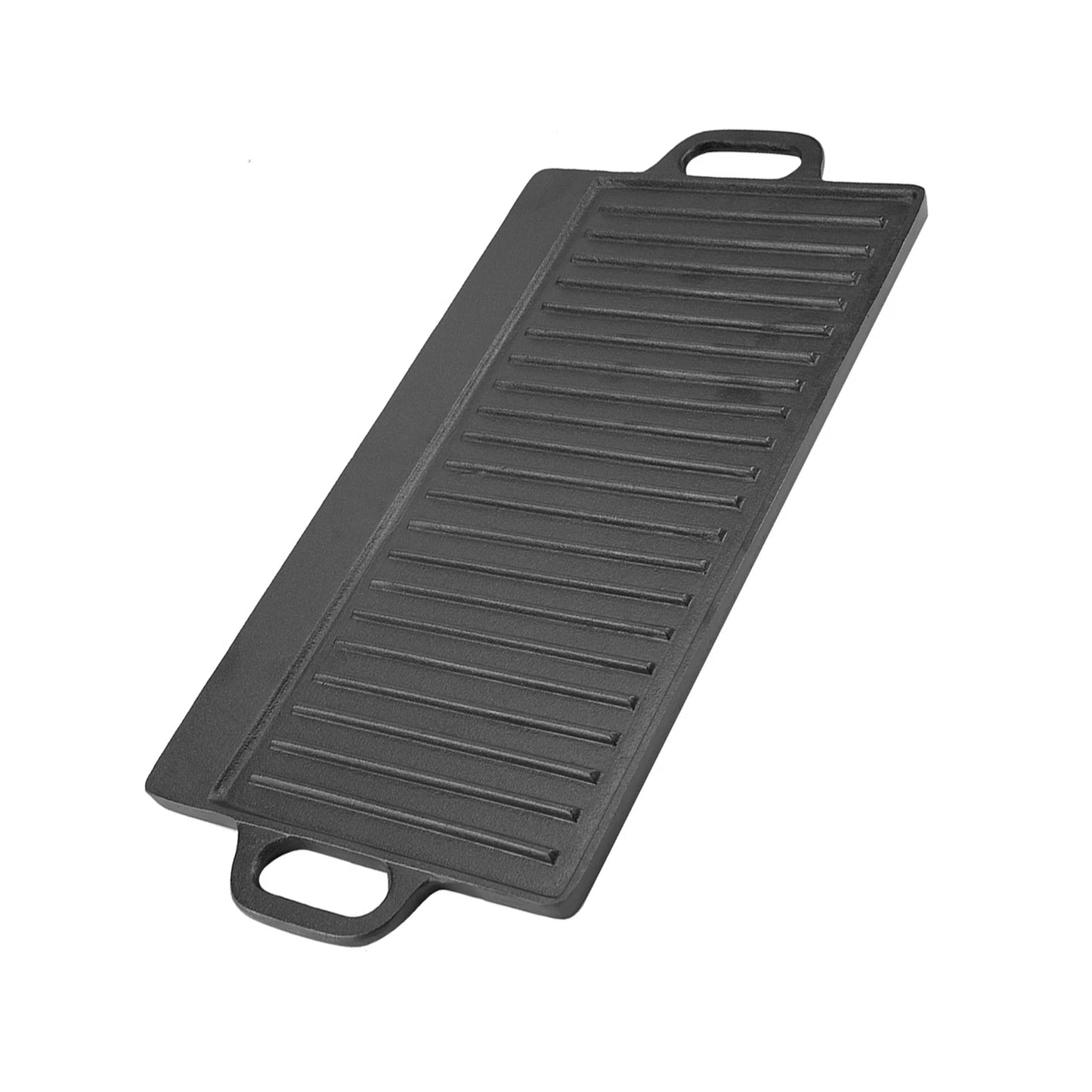 Non-stick Grill Pan Non-Stick Cast Iron Grill Griddle Pan Ridged and Flat Double Sided Baking Cooking Tray Bakeware Griddle Pan - Cooky Kitchenware