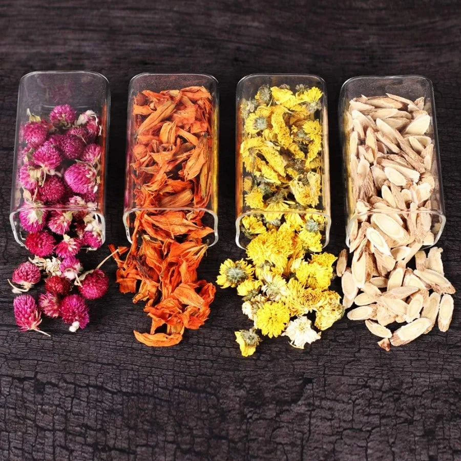 10 Pcs Glass Spice Jars 8oz Empty Square Spice Storage Containers with Bamboo Airtight Lid and Labels Thickened Small Glass Can