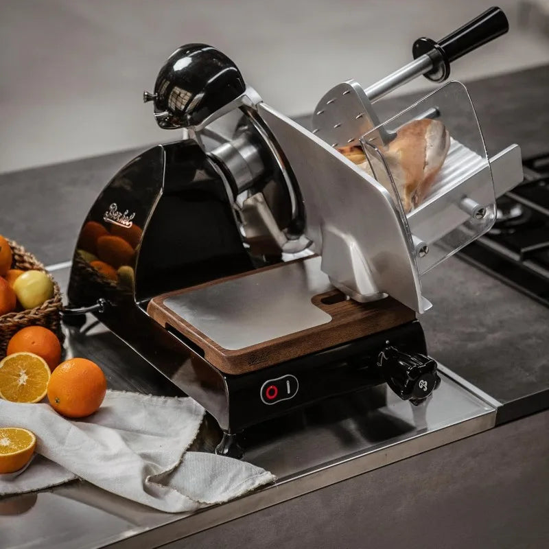 Berkel Presenting Board for Red Line 250 Slicers | Wooden Board | Stainless Steel Plate | Display Meat, Prosciutto, Cheese, Vege - Cooky Kitchenware