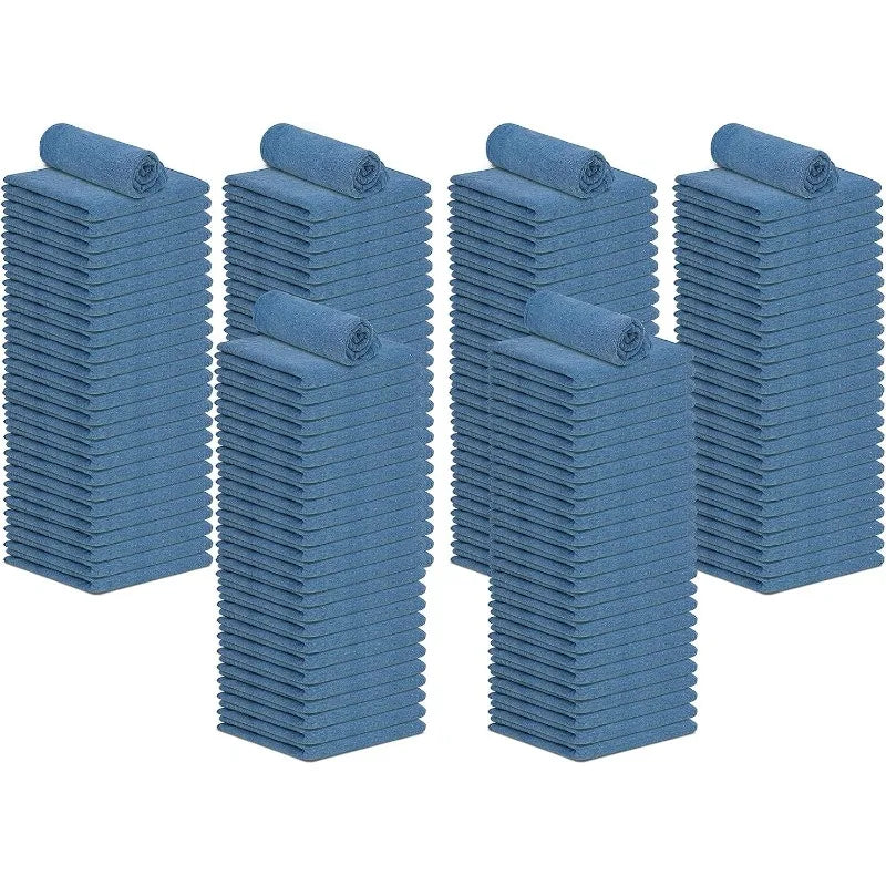 Cotton Shop Towels Red – (Pack of 150) Size 14x14 Inches Cleaning Rags – Absorbent Shop Rags and Multipurpose Cleaning Towels - Cooky Kitchenware