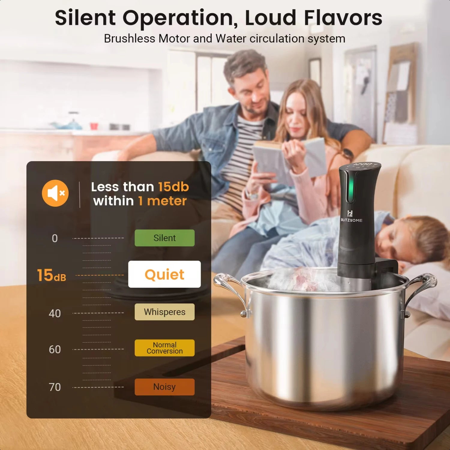 Sous Vide Cooker 1100W -appliance Monsieur Cuisine Smart Slow Cooker with LCD Digital Accurate Control - Cooky Kitchenware