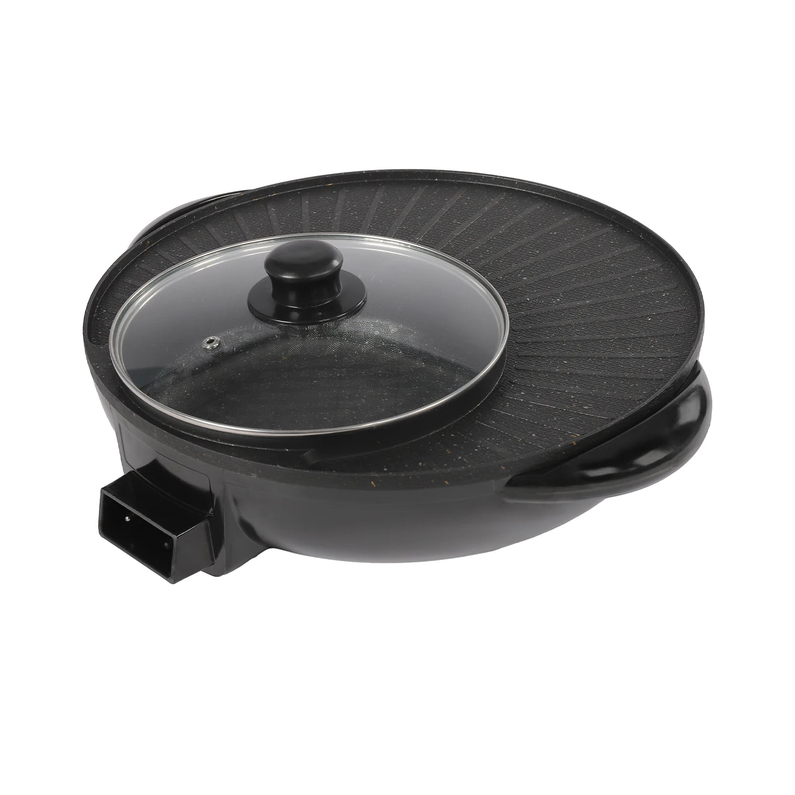 Circular Edition Hotpot Grill Combo Indoor BBQ Electric Hot Pot with Divider Portable Smokeless Grill - Cooky Kitchenware