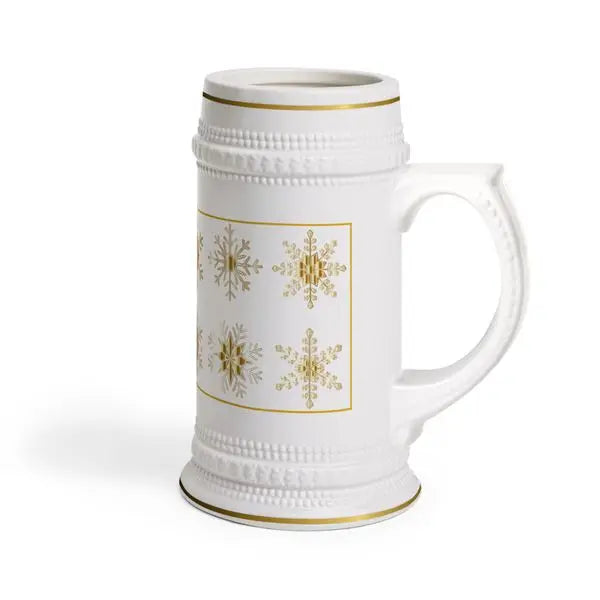 Elegant Winter Snowflake Beer Stein Mug California Edition